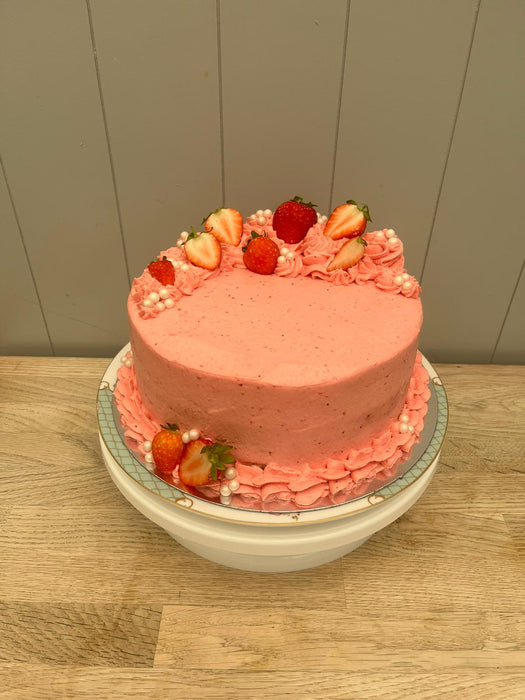 Pink Strawberry & Chocolate Sponge Cake