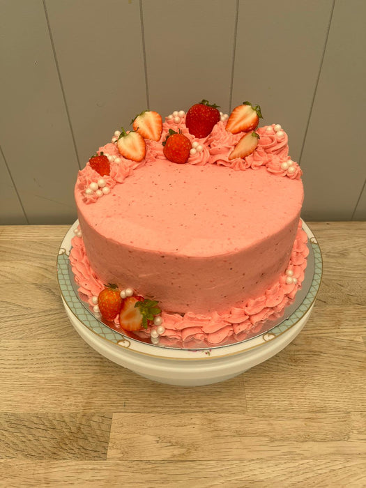 Pink Strawberry & Chocolate Sponge Cake