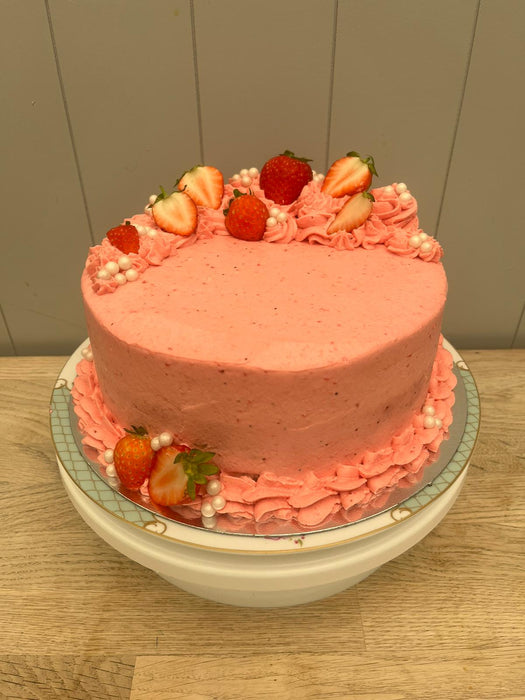 Pink Strawberry & Chocolate Sponge Cake