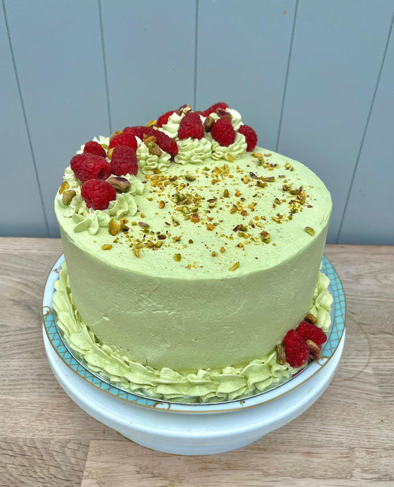 Pistachio & Raspberry Sponge Cake