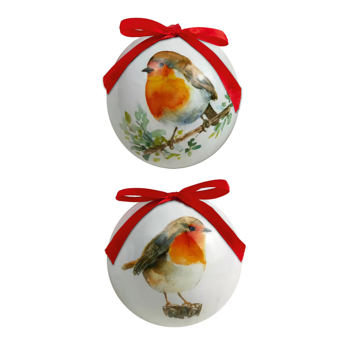 Christmas Hanging Bauble Robin Ball (7.5cm)