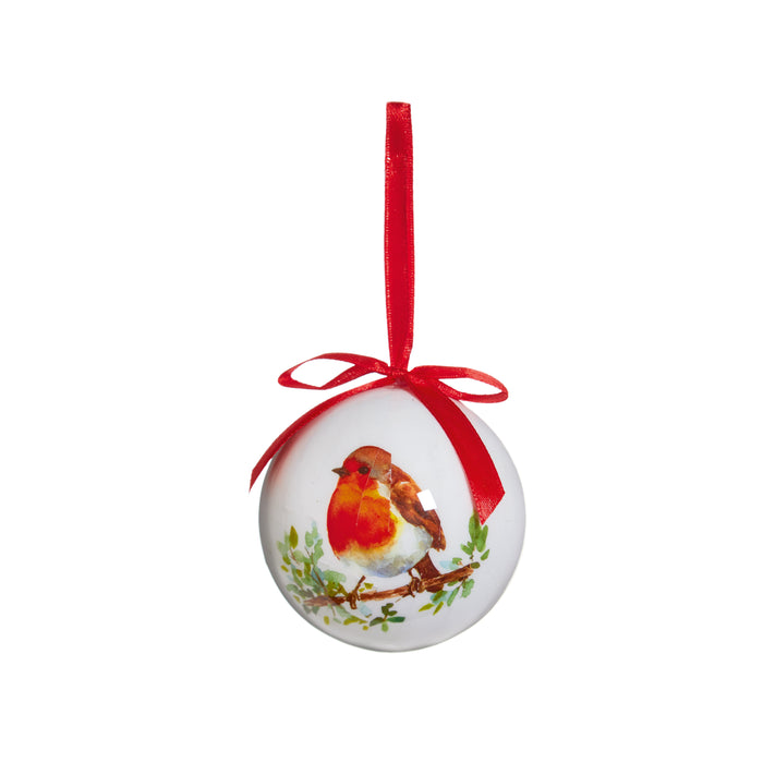 Christmas Hanging Bauble Robin Ball (7.5cm)