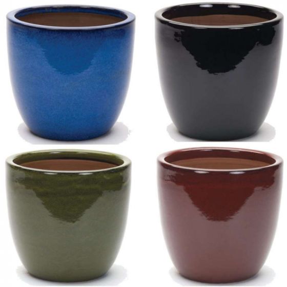 Cambridge Glazed Egg pot (Blue/Black/Green/Red) (26cm)