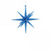 Christmas Hanging Blue Bethlehem Star Glitter (12cm)