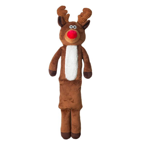 Squeaky Reindeer Soft Dog Toy