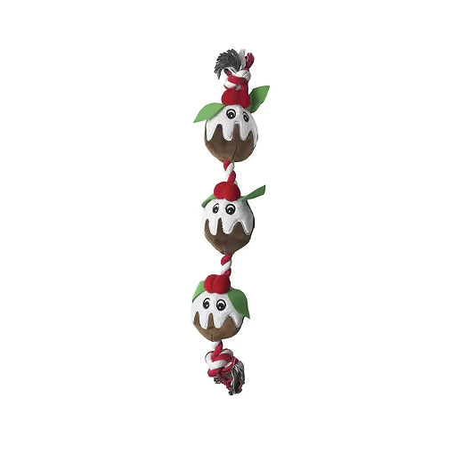 Christmas Pudding Rope Dog Toy