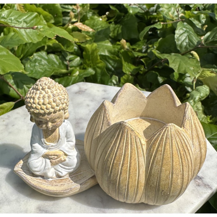 Buddha Tealight Holder Lotus 8cm