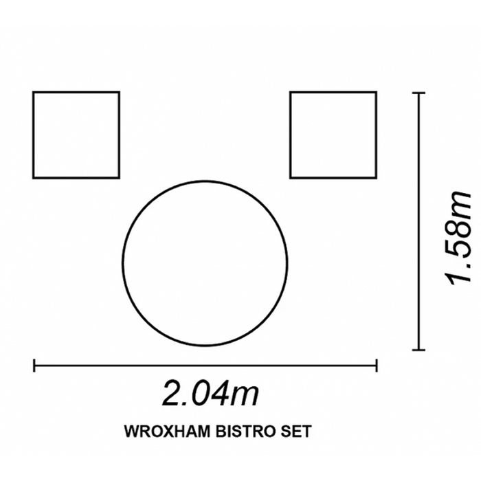 Wroxham - Bistro Set Grey