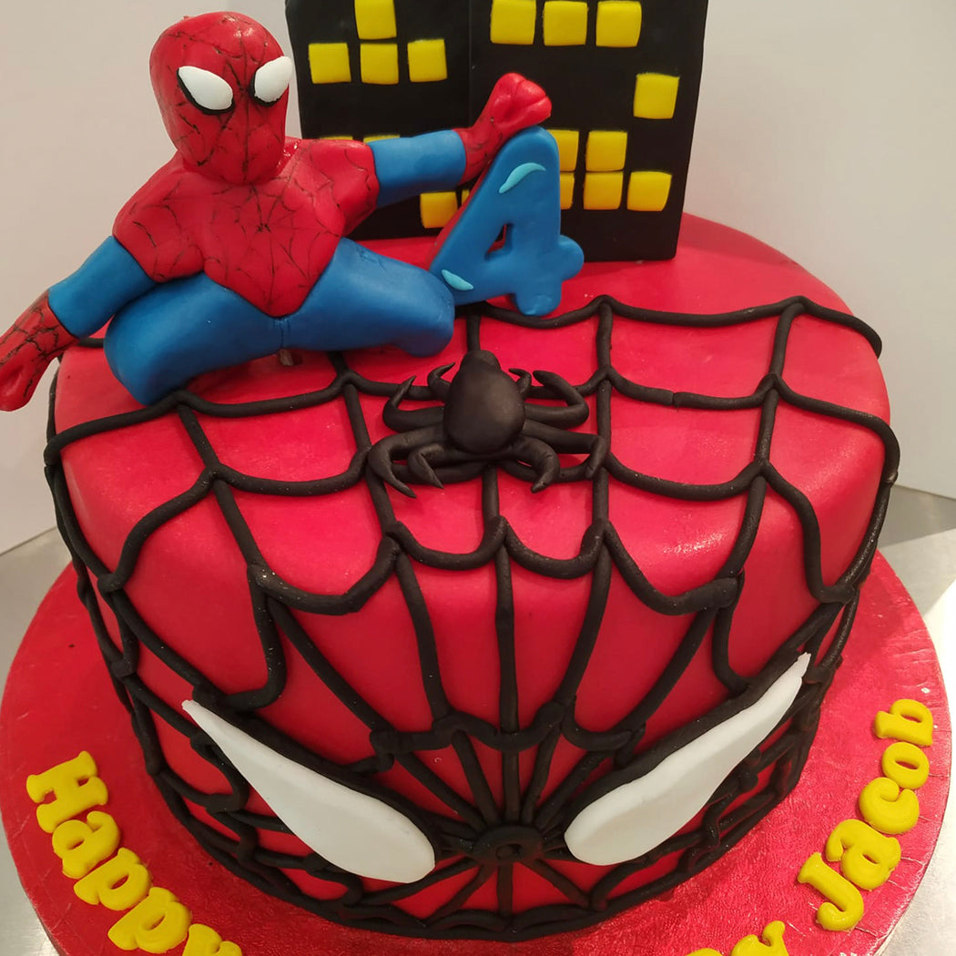 Spiderman Cream Cake | Customized Cake for Kids' Birthday Party |  Pandoracake.ae