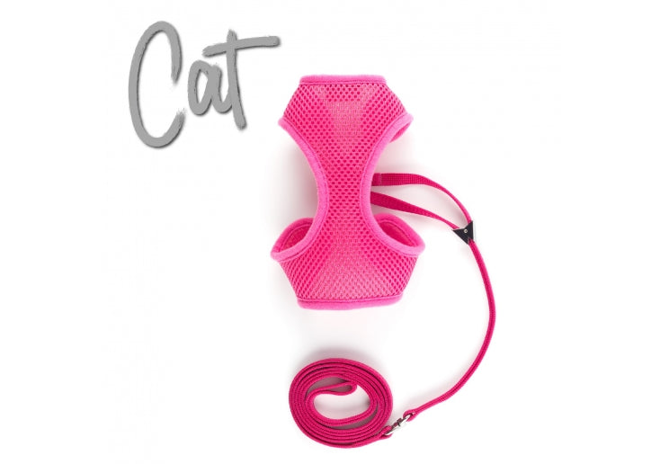 Ancol Pink Soft Cat Harness and Lead Set Small 12cm