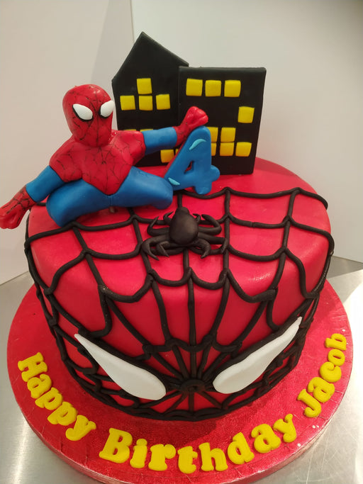 20+Spiderman Birthday Cake Ideas : Spiderman Theme Red Cake